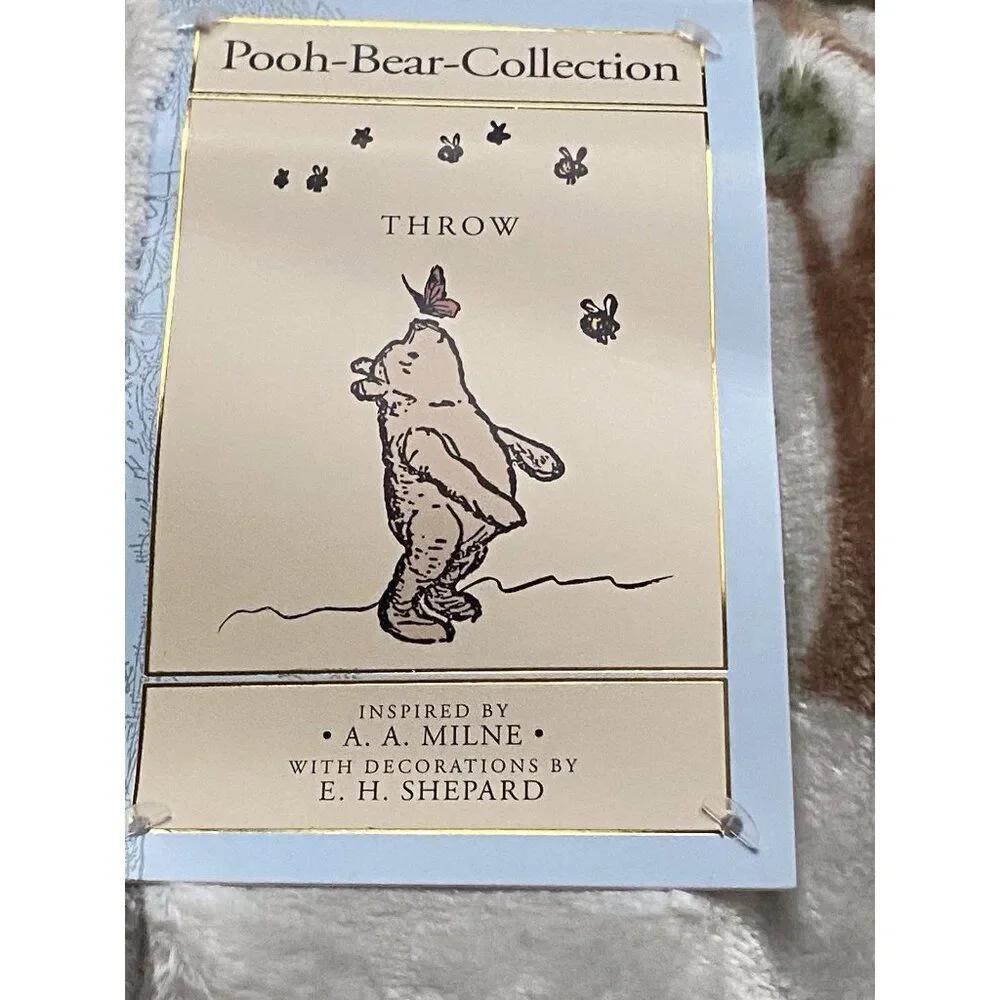 Pooh Bear Collection Winnie The Pooh Piglet Throw Blanket 50” X 70” NEW‎